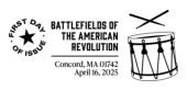 USPS, Battlefields of the American Revolution cancel Battlefields of the American Revolution, USPS