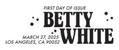 USPS, Betty White cancel in black and white Betty White Stamp, USPS
