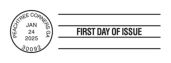USPS, Compass Rose cancel in black and white Compass Rose Stamp, USPS