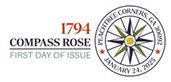 USPS, Compass Rose cancel Compass Rose Stamp, USPS