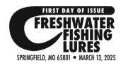 USPS, Freshwater Fishing Lures cancel Freshwater Fishing Lures Stamps, USPS