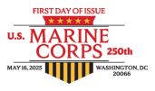 USPS, U. S. Marine Corps 250th cancel U. S. Marine Corps, USPS