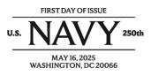 USPS, U. S. Navy 250th cancel U. S. Navy 250th Stamp, USPS