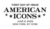 American Icons stamp cancel, USPS