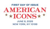 American Icons stamp cancel, USPS