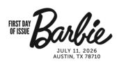 Barbie stamp cancel, USPS