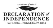 Declaration of Independence stamp cancel, USPS