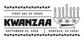 Kwanzaa stamp cancel, USPS