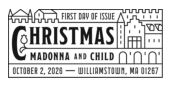 Christmas Madonna and Child stamp cancel, USPS