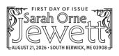 Sarah Orne Jewett stamp cancel, USPS