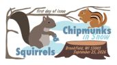 Squirrels & Chipmunks in the Snow stamp cancel, USPS