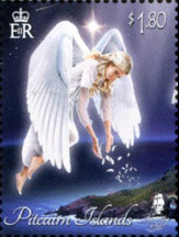Angels Over Pitcairn Stamp, Pitcairn Islands Philatelic Bureau 2019