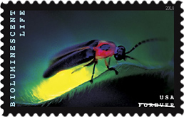 Bioluminescent Life Stamp - Biolouminescent Firefly Stamp, USPS 2018
