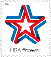 USPS Star Ribbon Stamp 2019