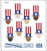 USPS - Uncle Sam's Hat stamp - additional ounce, 2019