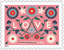 USPS - Love Flowers Stamp, 2022