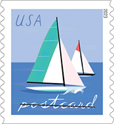 USPS - Sailboats Postcard Stamps, 2023