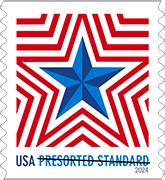 USPS, Radiant Star presorted standard stamp for bulk mailers, 2024