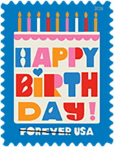 USPS - Happy Birthday Forever Stamp, 2026