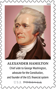 Figures of the American Revolution Forever Stamp, Alexander Hamilton